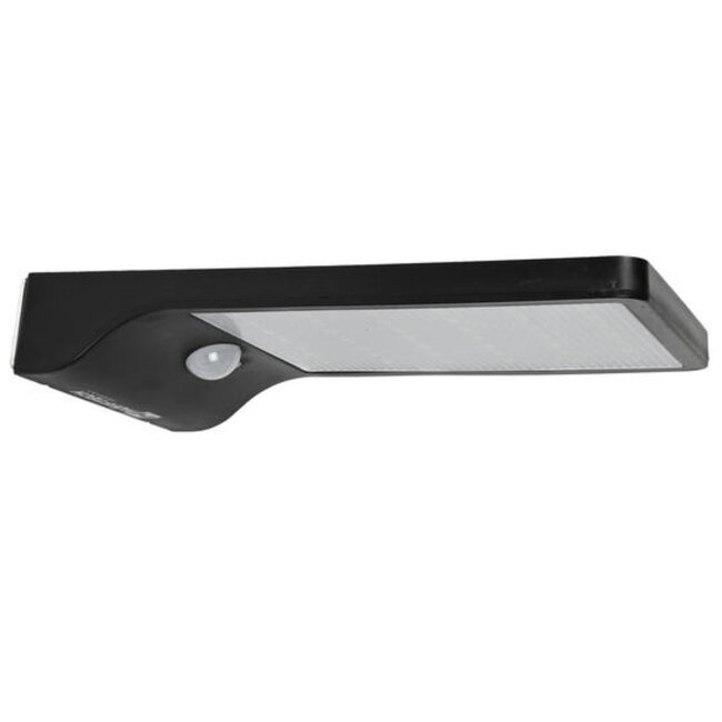 Hofftech Slimme solar wandlamp - 42 LED's - lichtsensor - IP44 - zwart