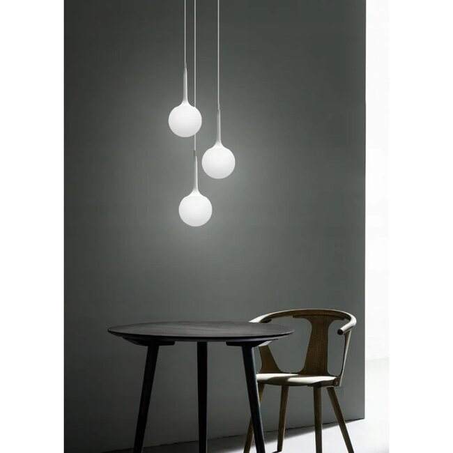 TooLight Moderne hanglamp - minimalistisch design - glas en staal - Ø 25 cm - verstelbare kabel