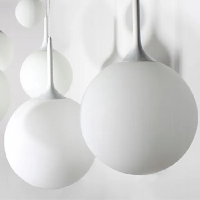TooLight Moderne hanglamp - minimalistisch design - glas en staal - Ø 25 cm - verstelbare kabel