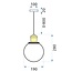 TooLight Hanglamp Verto APP045-1CP - E27 - 19 x 28 cm - Bruin