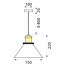 TooLight Hanglamp Verto APP048-1CP - E27 - 15 x 22 cm - Transparant