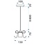 TooLight Hanglamp Narni APP188-1CP - E27 - 13 x 7 cm - Grijs
