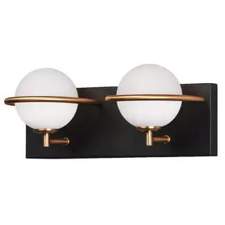 TooLight APP1221-2W Wandlamp Zwart/Goud - Elegante Verlichting met 2 Lichtpunten