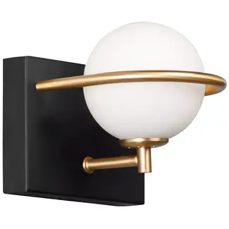 TooLight APP1220-1W Wandlamp Zwart/Goud - Elegante Verlichting met 1 Lichtpunt