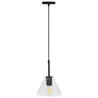TooLight APP1178-1CP: Zwarte Glazen Hanglamp met E27 Fitting