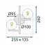 TooLight Wandlamp APP1171-2W - G9 - 2 Lichtpunten - Goud/Wit