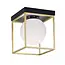 TooLight Gouden en zwarte plafondlamp - geometrisch design - verstelbare lampenkap - 13 x 13 x 15,5 cm