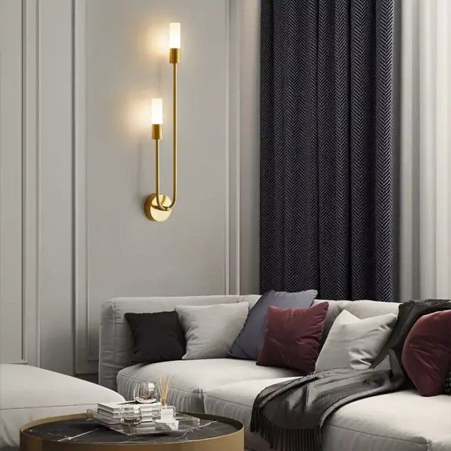 TooLight Wandlamp - 2 lichtpunten - goud - elegant design - E14 fitting