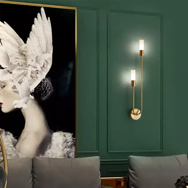 TooLight Wandlamp - 2 lichtpunten - goud - elegant design - E14 fitting