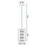 TooLight Hanglamp APP1110-1CP - E27 - 16 x 30 cm - Zwart/Goud