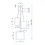 TooLight Hanglamp APP971-3CP - E27 - 12 x 18 cm - Grijs/Goud