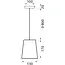 TooLight Hanglamp Loft APP493-1CP - E27 - 13 x 17 cm - Cement