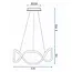 TooLight Hanglamp Twist APP799-CP - Incl Afstandsbediening - Zwart/Wit