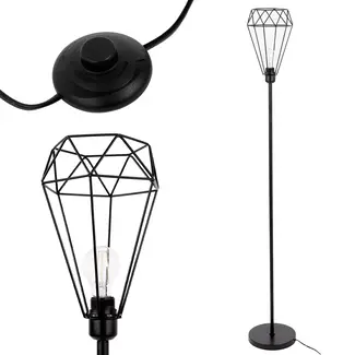 TooLight Moderne staande lamp - slank ontwerp - sfeervolle verlichting - 171,5 cm - zwart