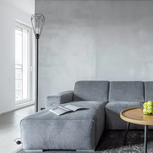 TooLight Moderne staande lamp - slank ontwerp - sfeervolle verlichting - 171,5 cm - zwart