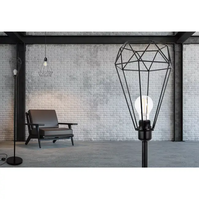 TooLight Moderne staande lamp - slank ontwerp - sfeervolle verlichting - 171,5 cm - zwart