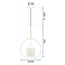 TooLight Hanglamp APP556-1CP - E27 - Ø30 cm - Goud