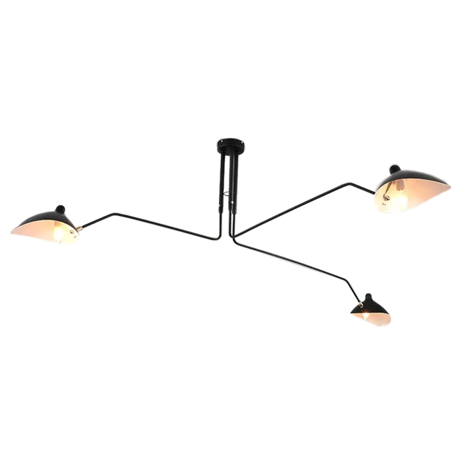 TooLight Moderne hanglamp - 3 lichtpunten - zwart - industrieel design