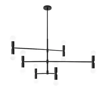 TooLight Hanglamp APP691-6CP - E27 - 65 x 95 cm - Zwart