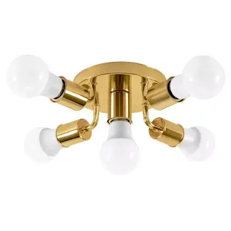 TooLight Plafondlamp APP708-5C - E27 - 24.5 x 8 cm - Goud