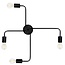 TooLight Plafondlamp Agaro APP013-4CW - E27 - 4 Lichtpunten - Zwart