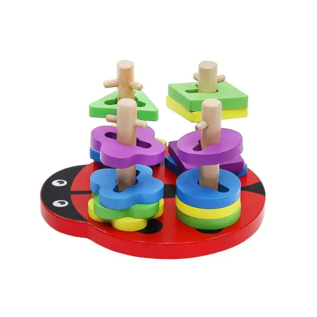 Ruhhy Lieveheersbeestje Houten Puzzel - Educatief Speelgoed voor Peuters