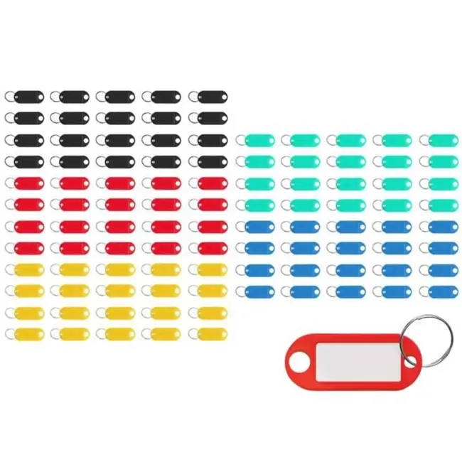 Malatec Sleutelhangers / Identificatie Labels voor Sleutels - Set van 100 Stuks