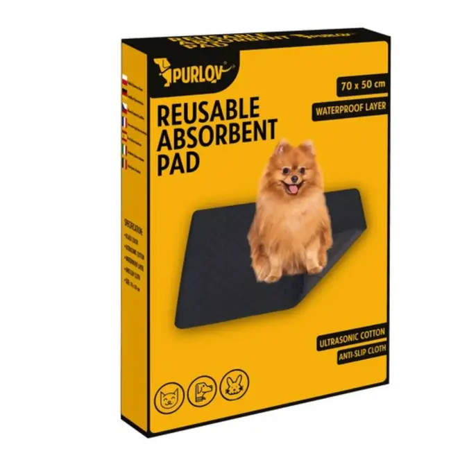 Purlov Herbruikbare Hygiënische Onderlegger 70x50 cm: Comfort voor Uw Huisdier