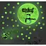 Ruhhy Fluorescerende Kerststickers voor het Raam - Groen Gloeiende Magie