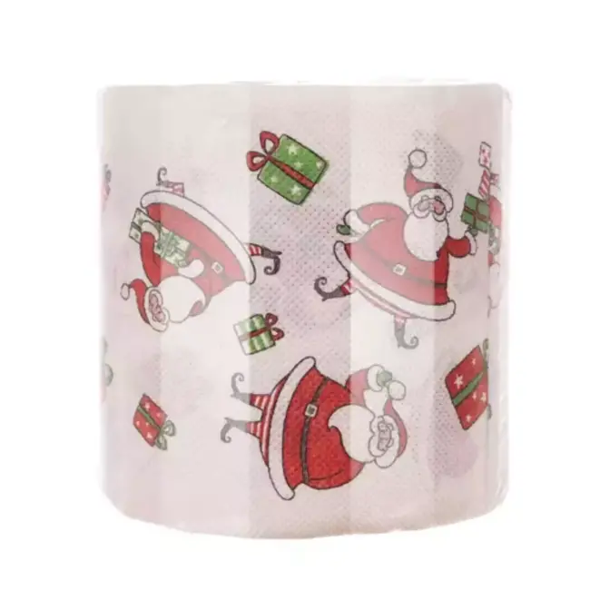 Ruhhy Feestelijk Kerst Toiletpapier 4-Pack - Rood & Wit Kerstmotief
