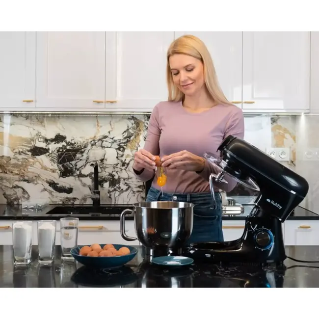 Ruhhy keukenrobot 2200W – 3-in-1 foodprocessor met blender, vleesmolen, 6,2L kom en accessoires voor deeg en beslag