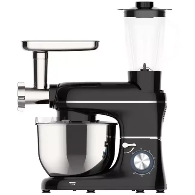 Ruhhy keukenrobot 2200W – 3-in-1 foodprocessor met blender, vleesmolen, 6,2L kom en accessoires voor deeg en beslag