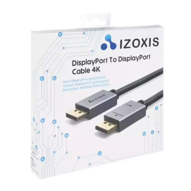 Izoxis DisplayPort naar DisplayPort Kabel - Ultieme 4K Ervaring - 2 meter