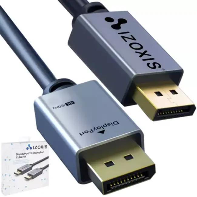 Izoxis DisplayPort naar DisplayPort Kabel - Ultieme 4K Ervaring - 2 meter