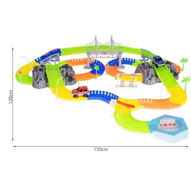 Ruhhy Racebaan met 293 Onderdelen: Eindeloos Bouwplezier voor Kinderen