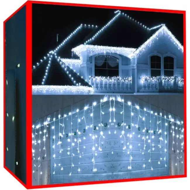 Ruhhy LED Kerstverlichting IJspegels 300 LED Koud Wit - Feestelijke Winterdecoratie