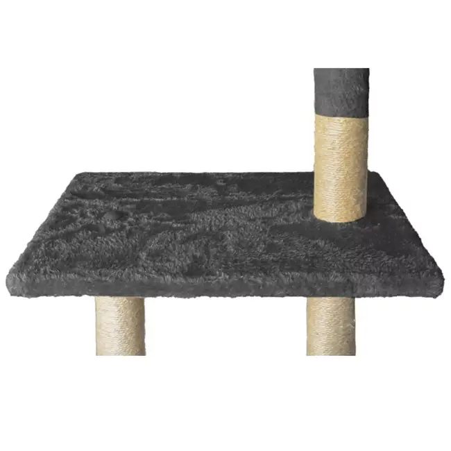 Purlov Kattenboom 138 cm Grijs - Veilig en Stimulerend Kattenparadijs