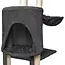Purlov Kattenboom 138 cm Grijs - Veilig en Stimulerend Kattenparadijs
