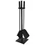 Kaminer Haardaccessoires Set - Elegant en Functioneel - 4-in-1 met Standaard