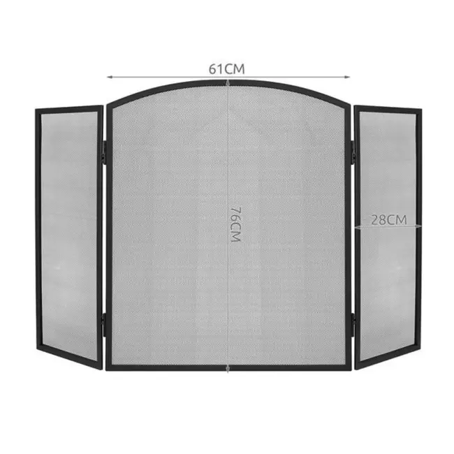 Kaminer Openhaard Scherm - Haardscherm - Vonkenscherm 118x76 cm: Uitgebreide Bescherming en Elegantie