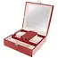 Beautylushh Bourgondische Juwelendoos - Luxe en Veiligheid voor Je Sieraden - 25 x 25x 9 cm