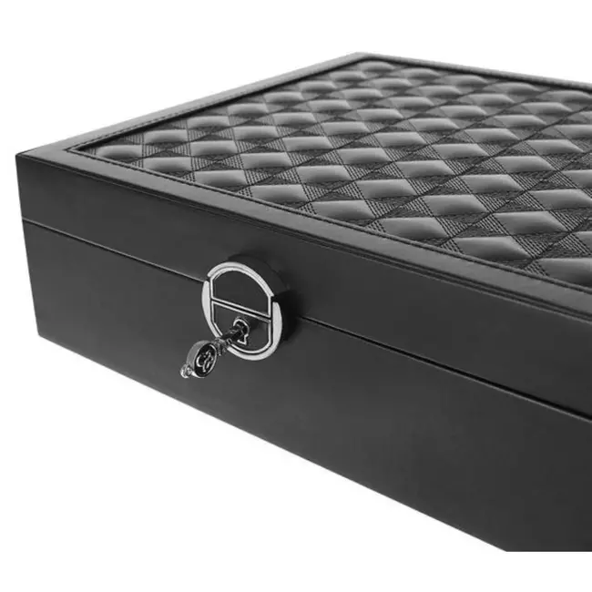 Beautylushh Juwelendoos in Zwart - Stijlvol en Veilig Sieradenbeheer - 25 x 25 x 9 cm