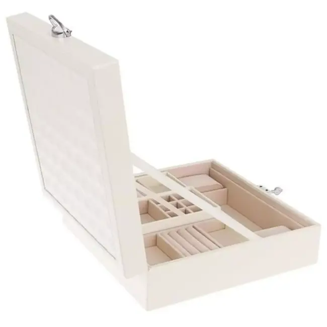 Beautylushh Juwelendoos - Wit 25 x 25 x 9 cm: Stijlvolle Organisatie voor Je Sieraden