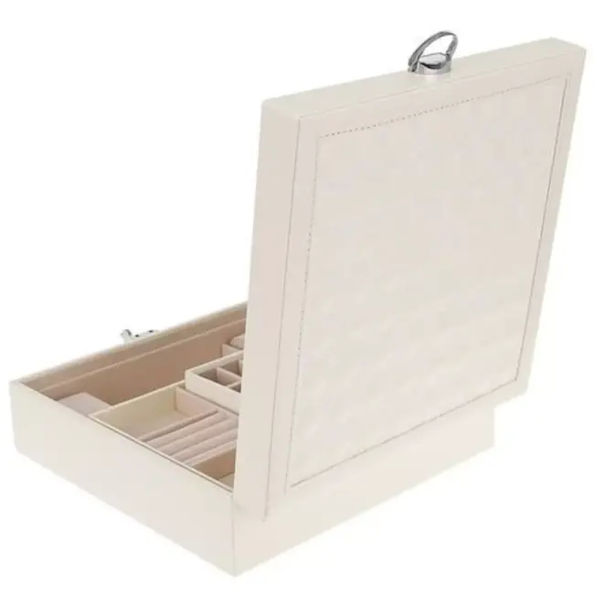 Beautylushh Juwelendoos - Wit 25 x 25 x 9 cm: Stijlvolle Organisatie voor Je Sieraden