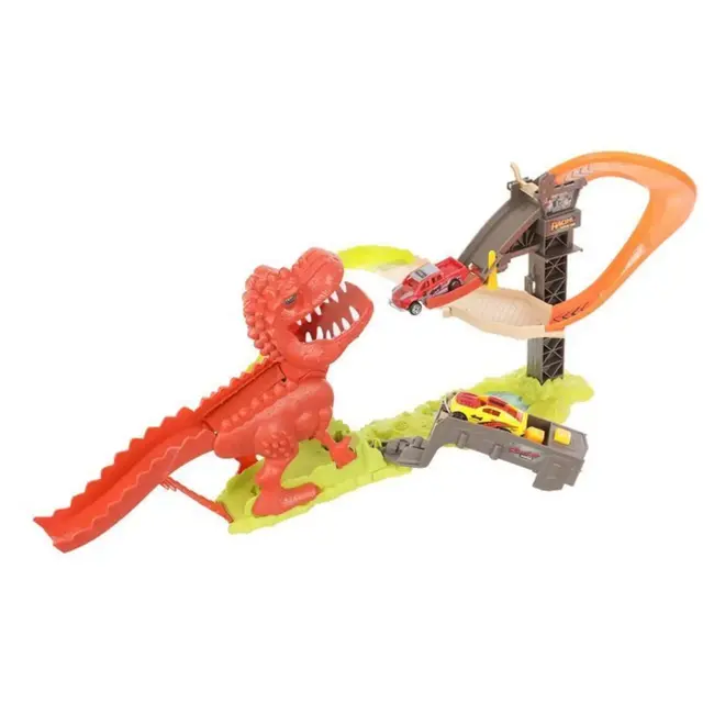 Ruhhy Dinosaurus Lanceerbaan - Incl. 2 Autootjes - Kunststof
