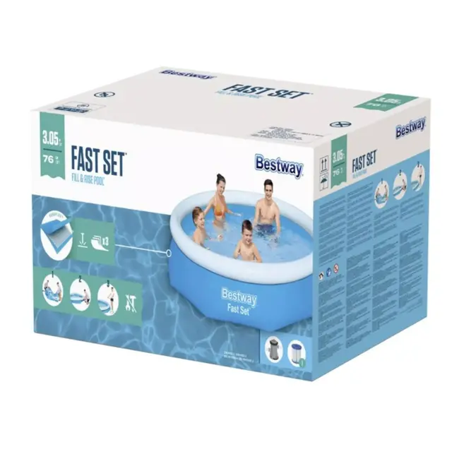 Bestway Fast Set Pool 305 x 76 cm: Het Ultieme Tuinzwembad voor de Zomer