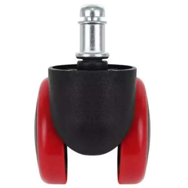 Ruhhy Rode Kantoorstoelwielen - 5 Stuks - Bescherm Je Vloer en Verhoog Mobiliteit