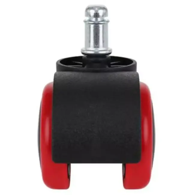 Ruhhy Rode Kantoorstoelwielen - 5 Stuks - Bescherm Je Vloer en Verhoog Mobiliteit