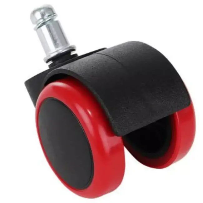 Ruhhy Rode Kantoorstoelwielen - 5 Stuks - Bescherm Je Vloer en Verhoog Mobiliteit