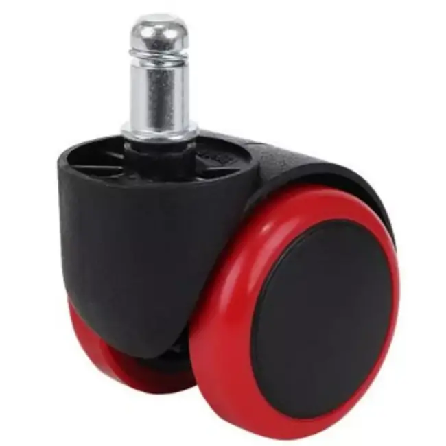 Ruhhy Rode Kantoorstoelwielen - 5 Stuks - Bescherm Je Vloer en Verhoog Mobiliteit